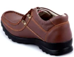 Pillaa Brown Premium Quality Genuine Leather Casual Shoes Outdoor For Men