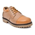 Pillaa Beige Premium Quality Genuine Leather Casual Shoes Lace Up Derby For Men