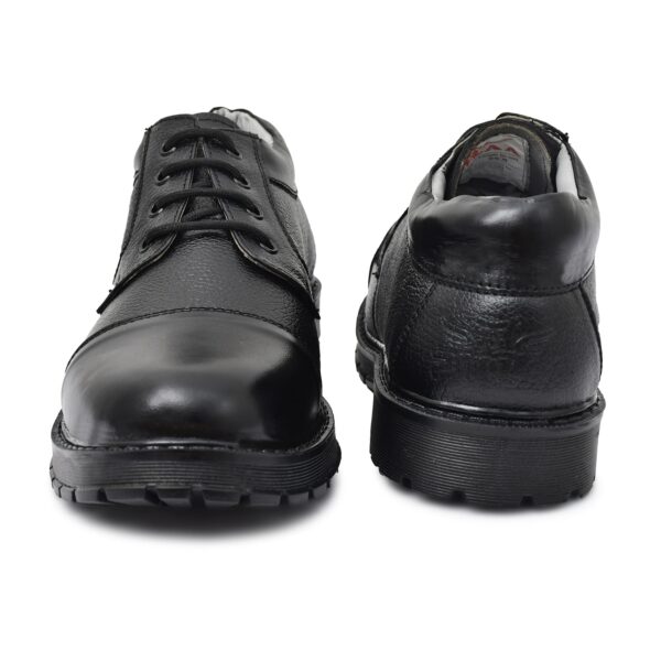 Pillaa Black Premium Quality Genuine Leather Casual Shoes Lace Up Derby For Men