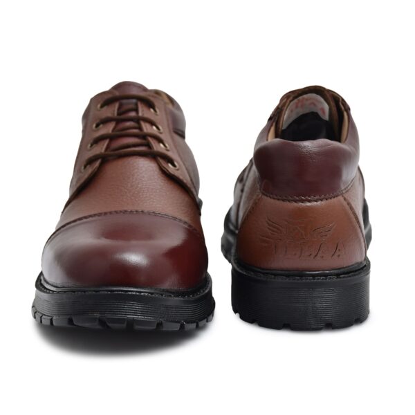 Pillaa Brown Premium Quality Genuine Leather Casual Shoes Lace Up Derby For Men