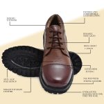 Pillaa Brown Premium Quality Genuine Leather Casual Shoes Lace Up Derby For Men