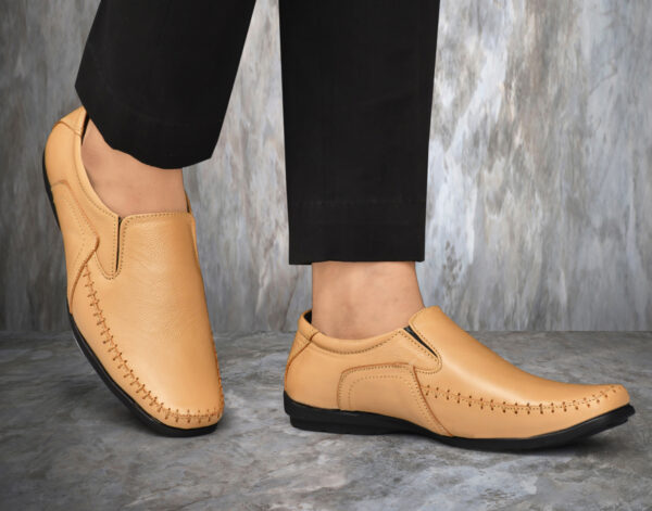 tan casual shoe with back ground