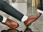 Tan lace-up shoes For Men