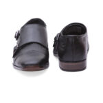 Black Buckle-Up Shoes For Men