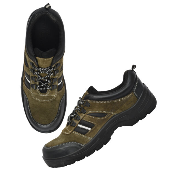Men’s Suede Leather Steel Toe Safety Shoes – Durable & Stylish Protection