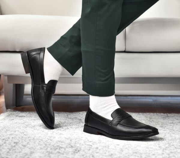 Men’s Genuine Leather Loafers – Soft Leather Upper | TPR Sole | Casual & Corporate Wear
