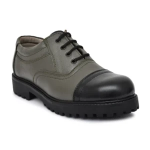 Men's Green Leather Formal Lace-Up Shoes