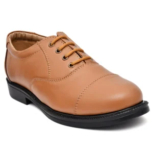 Men's Beige Leather Casual Lace-Up Shoes