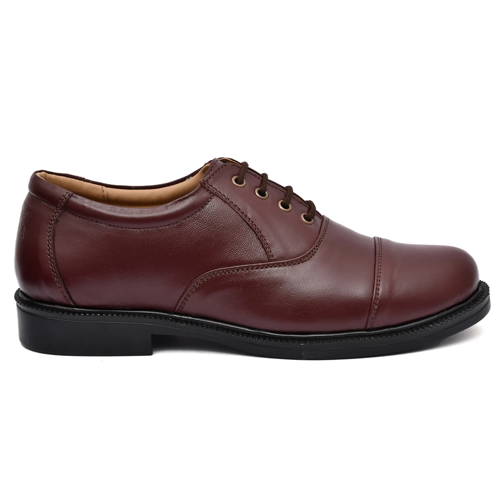 Men's Brown Leather Formal Lace-Up Shoes - Image 2
