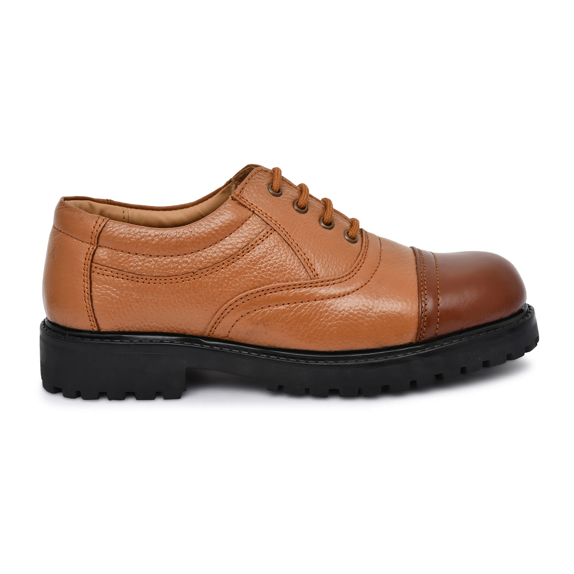 Men's Tan Leather Formal Lace-Up Shoes - Image 2