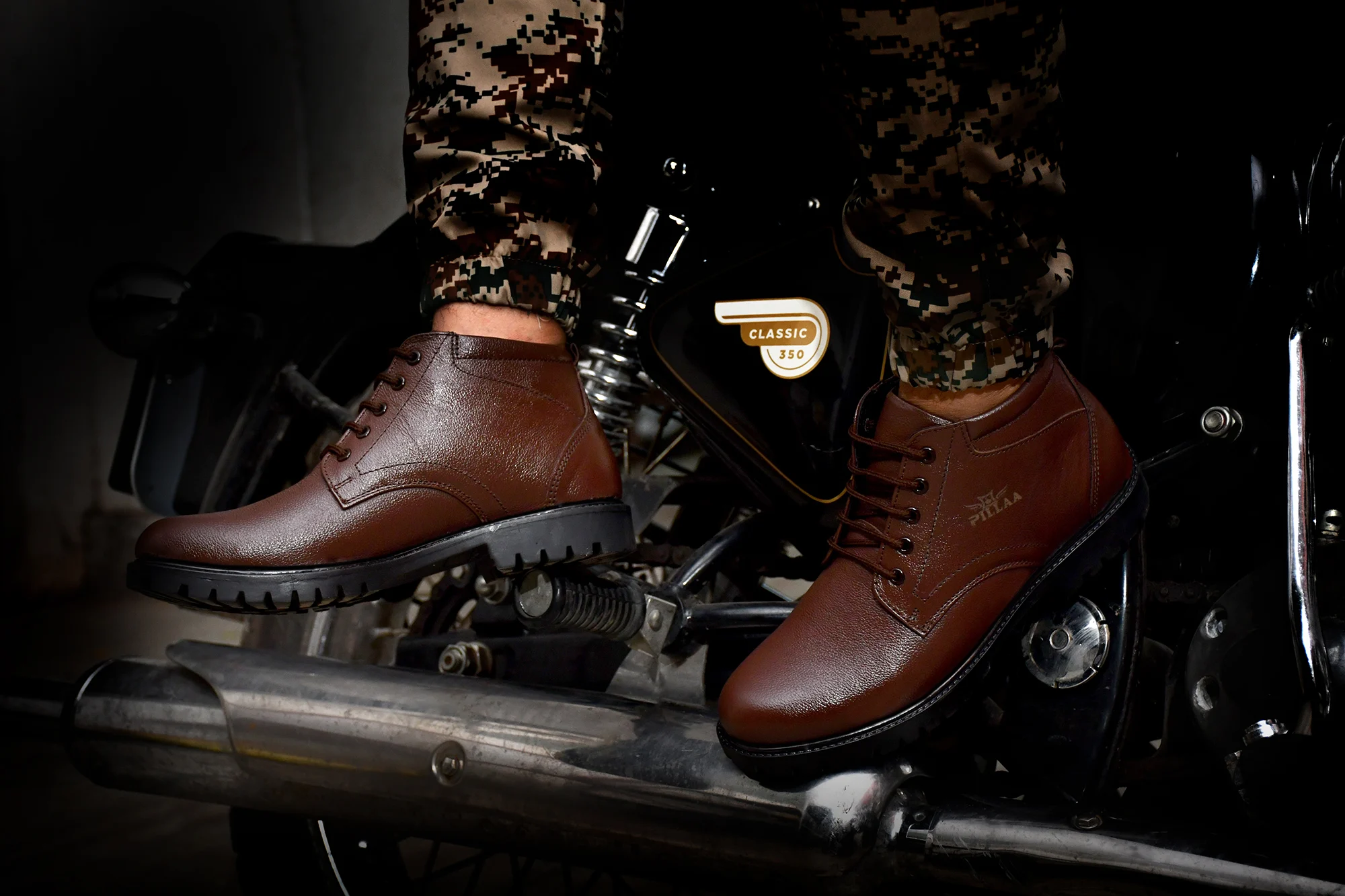 Brown Men Lace-Up Ankle Shoe - Image 4