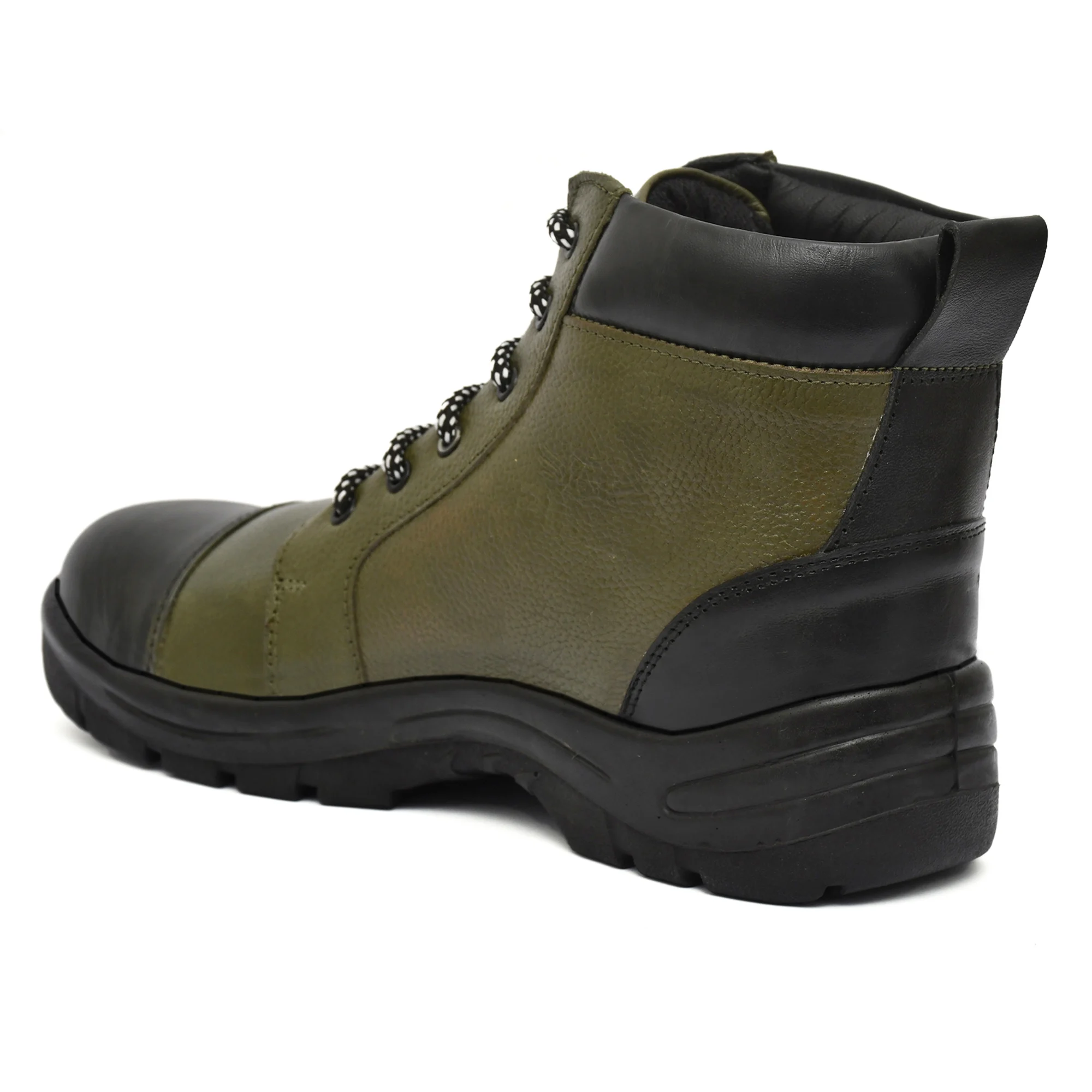 Men's Green Leather Boots - Image 4
