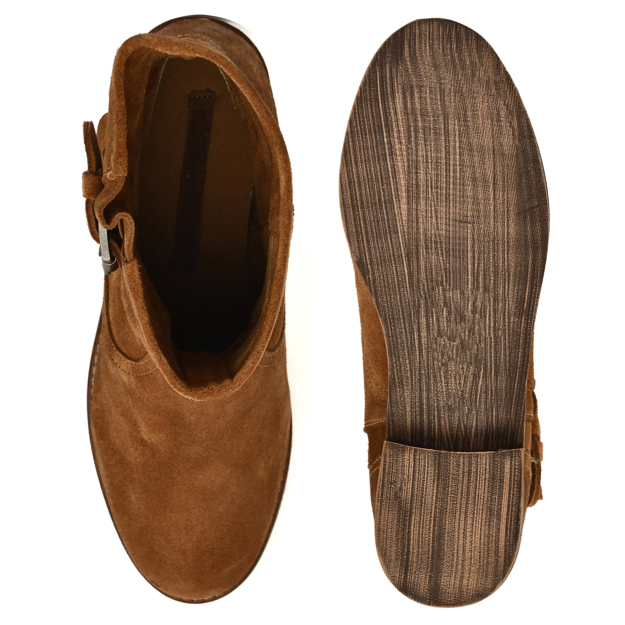 Women Boots in Tan Suede | Casual Ankle Style - Image 3