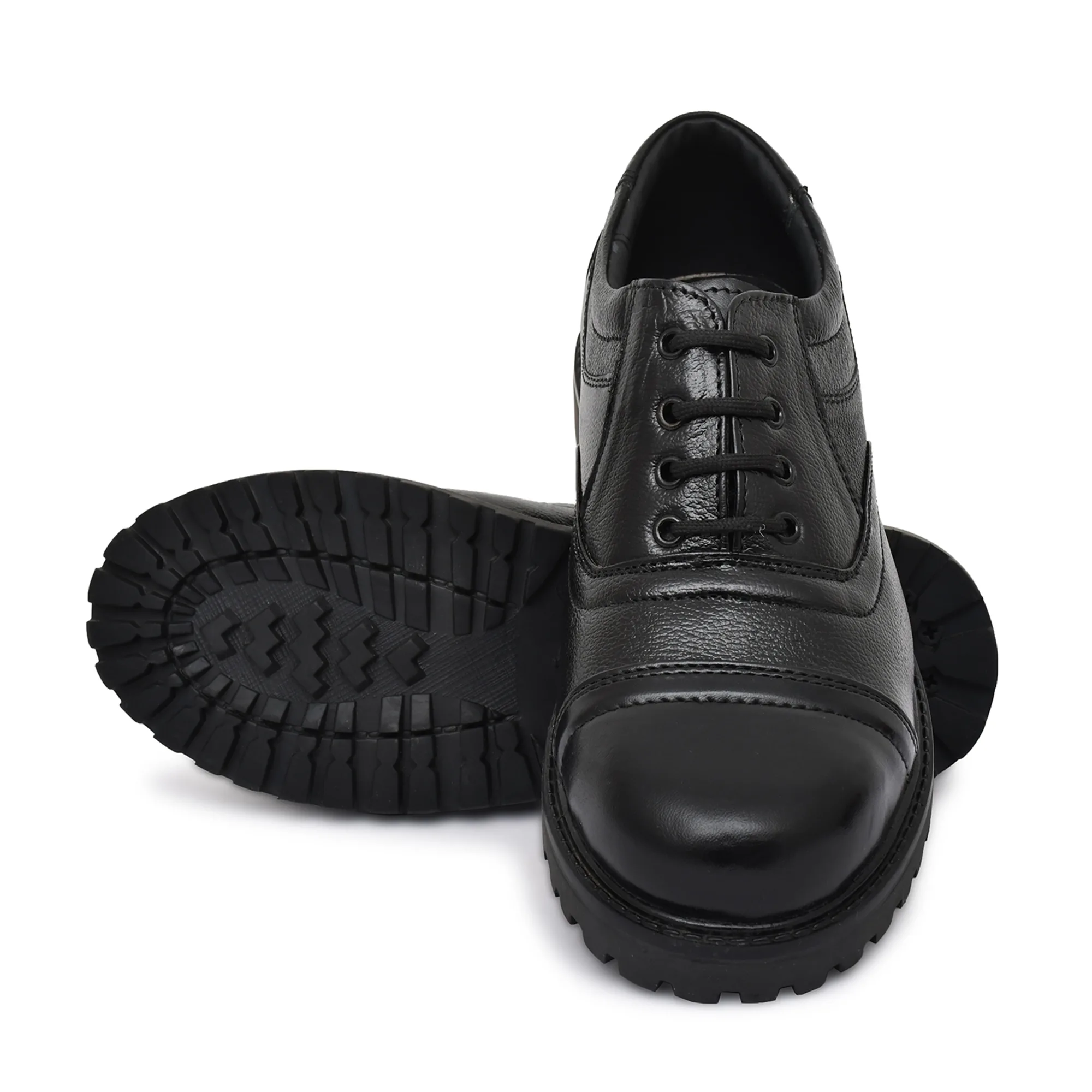 Men's Black Leather Formal Lace-Up Shoes - Image 4