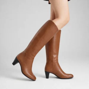 Brown Women Long Boots Knee High
