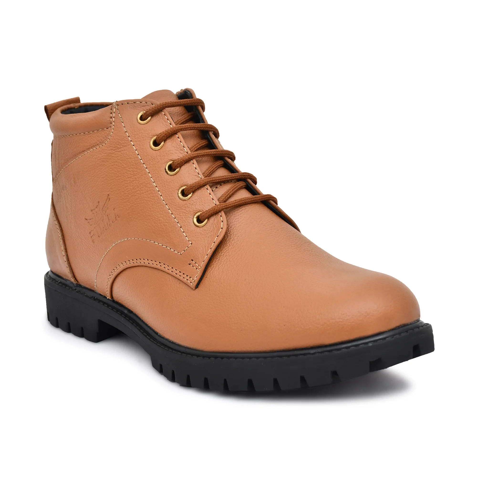 Tan Men Lace-Up Ankle Shoe