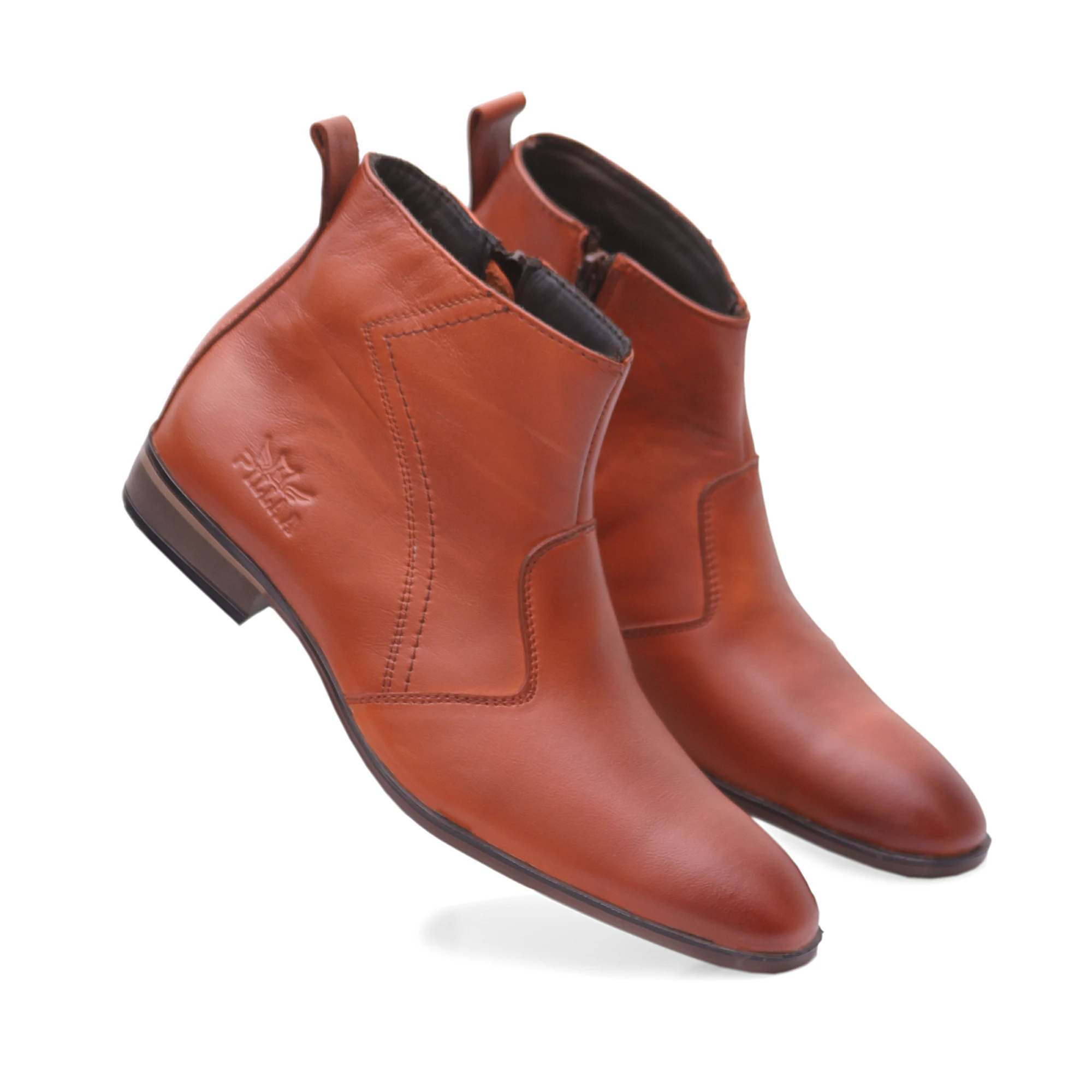 Tan Leather Men Casual Boots