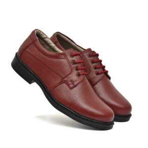 Cherry Red Mens Formal Shoes Lace Up